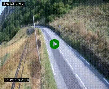 Webcam dans les Pyrénées Atlantique au niveau du col d'Urdos et du fort du Pourtalet sur la N134, en direction du Col et du tunnel du Somport, à 765 mètres d'altitude