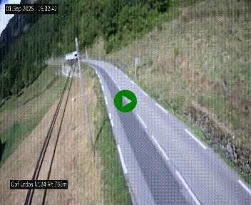Webcam dans les Pyrénées Atlantique au niveau du col d'Urdos et du fort du Pourtalet sur la N134, en direction du Col et du tunnel du Somport, à 765 mètres d'altitude