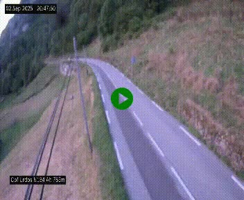 Webcam dans les Pyrénées Atlantique au niveau du col d'Urdos et du fort du Pourtalet sur la N134, en direction du Col et du tunnel du Somport, à 765 mètres d'altitude