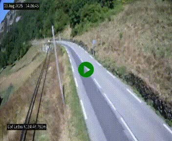 Webcam dans les Pyrénées Atlantique au niveau du col d'Urdos et du fort du Pourtalet sur la N134, en direction du Col et du tunnel du Somport, à 765 mètres d'altitude
