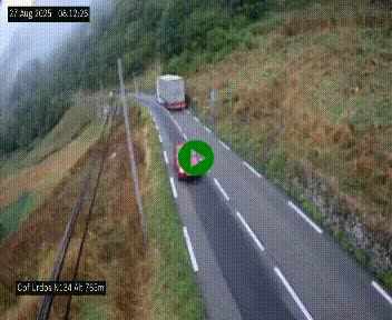 Webcam dans les Pyrénées Atlantique au niveau du col d'Urdos et du fort du Pourtalet sur la N134, en direction du Col et du tunnel du Somport, à 765 mètres d'altitude