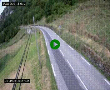 Webcam dans les Pyrénées Atlantique au niveau du col d'Urdos et du fort du Pourtalet sur la N134, en direction du Col et du tunnel du Somport, à 765 mètres d'altitude