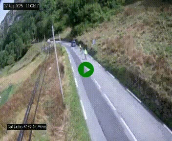 <h2>Webcam dans les Pyrénées Atlantique au niveau du col d'Urdos et du fort du Pourtalet sur la N134, en direction du Col et du tunnel du Somport, à 765 mètres d'altitude</h2>