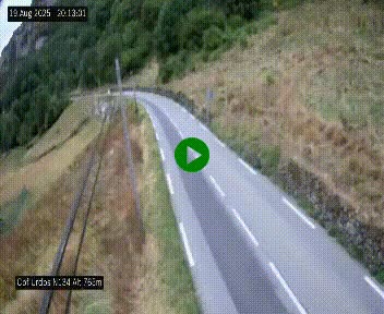 <h2>Webcam dans les Pyrénées Atlantique au niveau du col d'Urdos et du fort du Pourtalet sur la N134, en direction du Col et du tunnel du Somport, à 765 mètres d'altitude</h2>