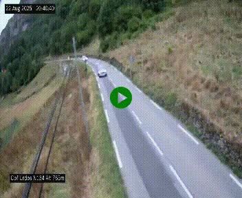 <h2>Webcam dans les Pyrénées Atlantique au niveau du col d'Urdos et du fort du Pourtalet sur la N134, en direction du Col et du tunnel du Somport, à 765 mètres d'altitude</h2>