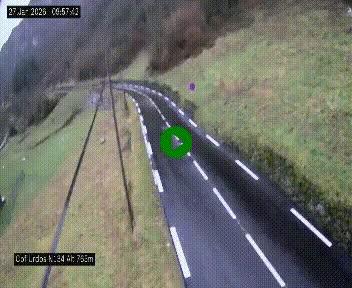 <h2>Webcam dans les Pyrénées Atlantique au niveau du col d'Urdos et du fort du Pourtalet sur la N134, en direction du Col et du tunnel du Somport, à 765 mètres d'altitude</h2>