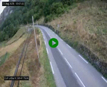 <h2>Webcam dans les Pyrénées Atlantique au niveau du col d'Urdos et du fort du Pourtalet sur la N134, en direction du Col et du tunnel du Somport, à 765 mètres d'altitude</h2>