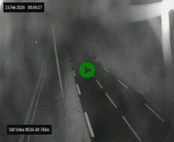 <h2>Webcam dans les Pyrénées Atlantique au niveau du col d'Urdos et du fort du Pourtalet sur la N134, en direction du Col et du tunnel du Somport, à 765 mètres d'altitude</h2>