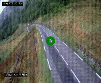 <h2>Webcam dans les Pyrénées Atlantique au niveau du col d'Urdos et du fort du Pourtalet sur la N134, en direction du Col et du tunnel du Somport, à 765 mètres d'altitude</h2>