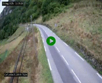 <h2>Webcam dans les Pyrénées Atlantique au niveau du col d'Urdos et du fort du Pourtalet sur la N134, en direction du Col et du tunnel du Somport, à 765 mètres d'altitude</h2>