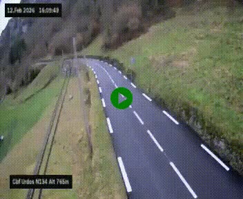 <h2>Webcam dans les Pyrénées Atlantique au niveau du col d'Urdos et du fort du Pourtalet sur la N134, en direction du Col et du tunnel du Somport, à 765 mètres d'altitude</h2>