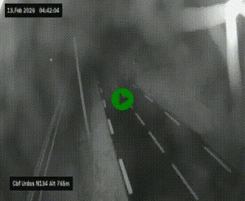 <h2>Webcam dans les Pyrénées Atlantique au niveau du col d'Urdos et du fort du Pourtalet sur la N134, en direction du Col et du tunnel du Somport, à 765 mètres d'altitude</h2>