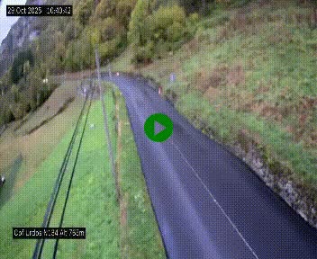 <h2>Webcam dans les Pyrénées Atlantique au niveau du col d'Urdos et du fort du Pourtalet sur la N134, en direction du Col et du tunnel du Somport, à 765 mètres d'altitude</h2>