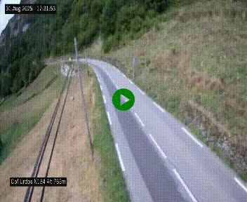 <h2>Webcam dans les Pyrénées Atlantique au niveau du col d'Urdos et du fort du Pourtalet sur la N134, en direction du Col et du tunnel du Somport, à 765 mètres d'altitude</h2>