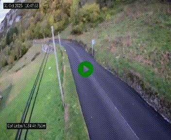 <h2>Webcam dans les Pyrénées Atlantique au niveau du col d'Urdos et du fort du Pourtalet sur la N134, en direction du Col et du tunnel du Somport, à 765 mètres d'altitude</h2>