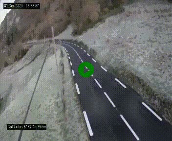 <h2>Webcam dans les Pyrénées Atlantique au niveau du col d'Urdos et du fort du Pourtalet sur la N134, en direction du Col et du tunnel du Somport, à 765 mètres d'altitude</h2>