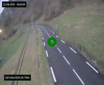 <h2>Webcam dans les Pyrénées Atlantique au niveau du col d'Urdos et du fort du Pourtalet sur la N134, en direction du Col et du tunnel du Somport, à 765 mètres d'altitude</h2>