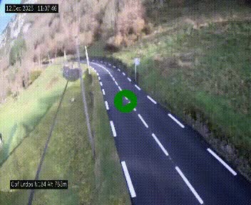 <h2>Webcam dans les Pyrénées Atlantique au niveau du col d'Urdos et du fort du Pourtalet sur la N134, en direction du Col et du tunnel du Somport, à 765 mètres d'altitude</h2>