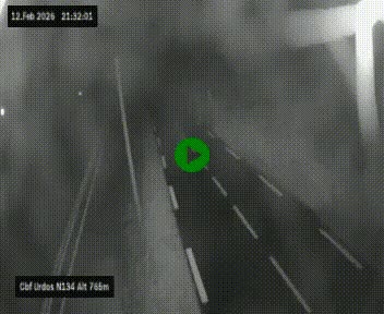 <h2>Webcam dans les Pyrénées Atlantique au niveau du col d'Urdos et du fort du Pourtalet sur la N134, en direction du Col et du tunnel du Somport, à 765 mètres d'altitude</h2>