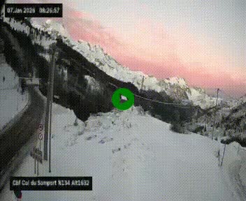 <h2>Webcam au col du Somport, côté français, sur la N134, dans les Pyrénées, en direction de l'Espagne, à 1632 mètres d'altitude</h2>