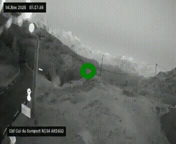 Webcam au col du Somport, côté français, sur la N134, dans les Pyrénées, en direction de l'Espagne, à 1632 mètres d'altitude