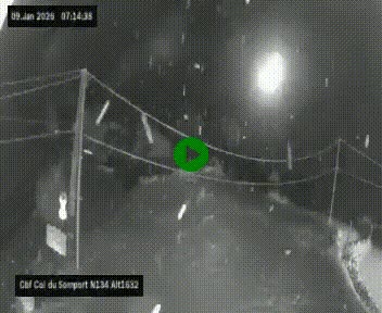 <h2>Webcam au col du Somport, côté français, sur la N134, dans les Pyrénées, en direction de l'Espagne, à 1632 mètres d'altitude</h2>