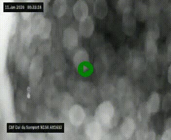 <h2>Webcam au col du Somport, côté français, sur la N134, dans les Pyrénées, en direction de l'Espagne, à 1632 mètres d'altitude</h2>