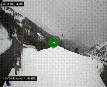 <h2>Webcam au col du Somport, côté français, sur la N134, dans les Pyrénées, en direction de l'Espagne, à 1632 mètres d'altitude</h2>