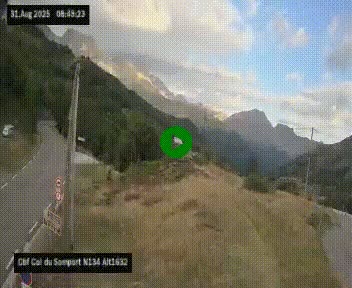 <h2>Webcam au col du Somport, côté français, sur la N134, dans les Pyrénées, en direction de l'Espagne, à 1632 mètres d'altitude</h2>