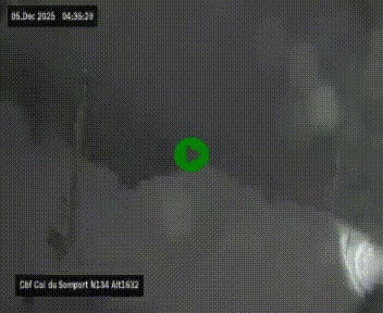 <h2>Webcam au col du Somport, côté français, sur la N134, dans les Pyrénées, en direction de l'Espagne, à 1632 mètres d'altitude</h2>
