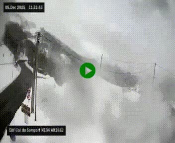 <h2>Webcam au col du Somport, côté français, sur la N134, dans les Pyrénées, en direction de l'Espagne, à 1632 mètres d'altitude</h2>