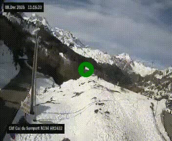 <h2>Webcam au col du Somport, côté français, sur la N134, dans les Pyrénées, en direction de l'Espagne, à 1632 mètres d'altitude</h2>