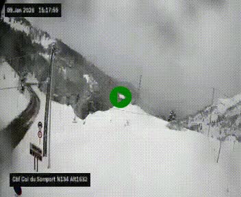 <h2>Webcam au col du Somport, côté français, sur la N134, dans les Pyrénées, en direction de l'Espagne, à 1632 mètres d'altitude</h2>