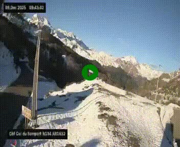 <h2>Webcam au col du Somport, côté français, sur la N134, dans les Pyrénées, en direction de l'Espagne, à 1632 mètres d'altitude</h2>
