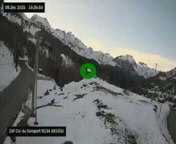 <h2>Webcam au col du Somport, côté français, sur la N134, dans les Pyrénées, en direction de l'Espagne, à 1632 mètres d'altitude</h2>