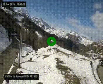 <h2>Webcam au col du Somport, côté français, sur la N134, dans les Pyrénées, en direction de l'Espagne, à 1632 mètres d'altitude</h2>