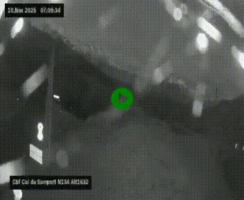 <h2>Webcam au col du Somport, côté français, sur la N134, dans les Pyrénées, en direction de l'Espagne, à 1632 mètres d'altitude</h2>