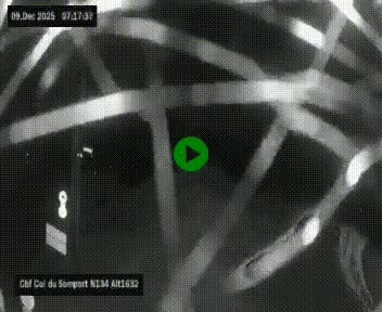 <h2>Webcam au col du Somport, côté français, sur la N134, dans les Pyrénées, en direction de l'Espagne, à 1632 mètres d'altitude</h2>