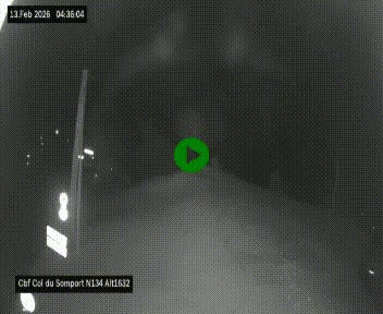 <h2>Webcam au col du Somport, côté français, sur la N134, dans les Pyrénées, en direction de l'Espagne, à 1632 mètres d'altitude</h2>
