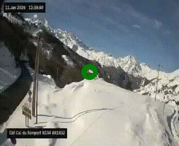 <h2>Webcam au col du Somport, côté français, sur la N134, dans les Pyrénées, en direction de l'Espagne, à 1632 mètres d'altitude</h2>