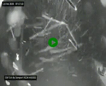 <h2>Webcam au col du Somport, côté français, sur la N134, dans les Pyrénées, en direction de l'Espagne, à 1632 mètres d'altitude</h2>