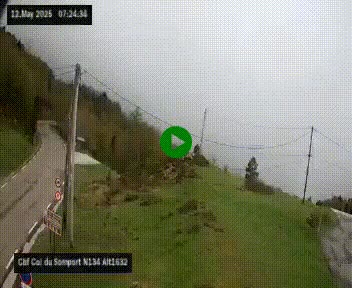 <h2>Webcam au col du Somport, côté français, sur la N134, dans les Pyrénées, en direction de l'Espagne, à 1632 mètres d'altitude</h2>