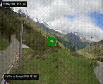 <h2>Webcam au col du Somport, côté français, sur la N134, dans les Pyrénées, en direction de l'Espagne, à 1632 mètres d'altitude</h2>