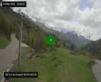 <h2>Webcam au col du Somport, côté français, sur la N134, dans les Pyrénées, en direction de l'Espagne, à 1632 mètres d'altitude</h2>