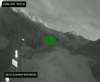 <h2>Webcam au col du Somport, côté français, sur la N134, dans les Pyrénées, en direction de l'Espagne, à 1632 mètres d'altitude</h2>