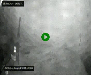 <h2>Webcam au col du Somport, côté français, sur la N134, dans les Pyrénées, en direction de l'Espagne, à 1632 mètres d'altitude</h2>