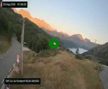 <h2>Webcam au col du Somport, côté français, sur la N134, dans les Pyrénées, en direction de l'Espagne, à 1632 mètres d'altitude</h2>