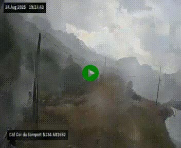 <h2>Webcam au col du Somport, côté français, sur la N134, dans les Pyrénées, en direction de l'Espagne, à 1632 mètres d'altitude</h2>