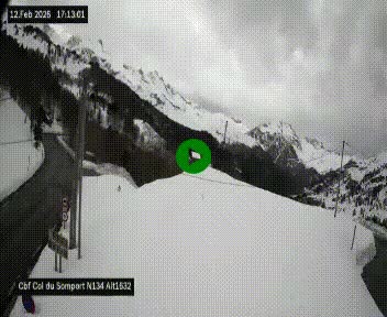 <h2>Webcam au col du Somport, côté français, sur la N134, dans les Pyrénées, en direction de l'Espagne, à 1632 mètres d'altitude</h2>