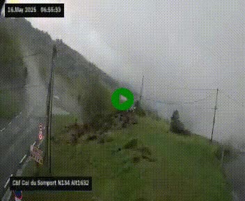 <h2>Webcam au col du Somport, côté français, sur la N134, dans les Pyrénées, en direction de l'Espagne, à 1632 mètres d'altitude</h2>